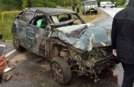 В Суворовском районе «двенашка» влетела газопровод и загорелась: водитель погиб