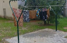 21 век на дворе: туляки благодарят депутата за сушилку для белья, установленную на улице
