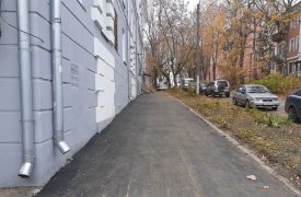 В тульском поселке Косая Гора отремонтировали тротуар