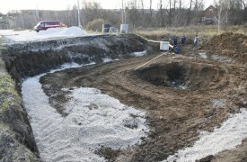 Провал на Щекинском шоссе в Туле: работы завершат к концу декабря