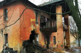 В Узловой обвалилась стена жилого дома