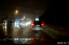 На Новомосковском шоссе в Туле сбили пешехода. Видео