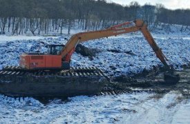 В Богородицке завершают расчистку городского пруда