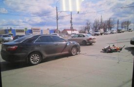 В Туле на Пролетарской мотоциклист попал в ДТП с иномаркой