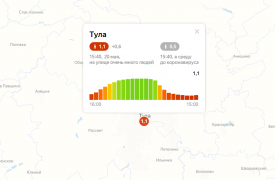 В Туле индекс самоизоляции опустился до рекордно низкой отметки
