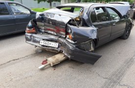 В Туле на Октябрьской автобус 