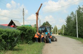 В тульском селе Архангельское привели в порядок уличное освещение