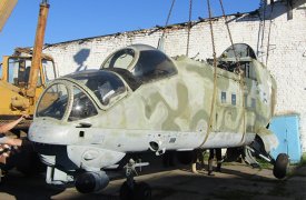 Заключенные тульской исправительной колонии начали реставрировать фюзеляж вертолета МИ-24