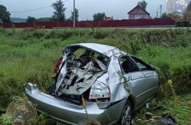 В Тульской области в кювете перевернулся «Kia Cerato»: пострадали два подростка