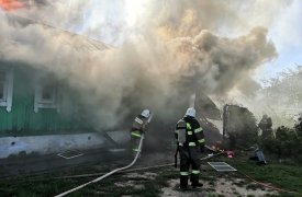 При пожаре в поселке Плеханово погибла женщина