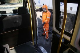 В Туле продолжают дезинфицировать общественный транспорт