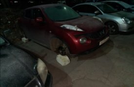 Полиция задержала туляка, похищавшего колеса с кроссоверов