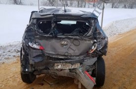 В Тульской области на трассе столкнулись два «Hyundai»