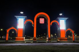 Бывшую новогоднюю арку на Рязанской улице оформили по-тульски