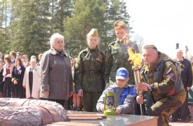 В Белевском районе загорелся Вечный огонь