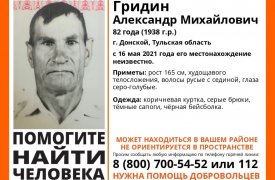 В Тульской области ищут пропавшего пенсионера