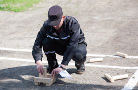 Тульские заключенные сразились в мастерстве городошников