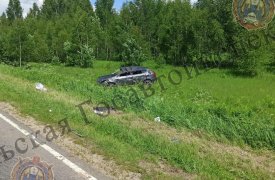 17-летний парень из Тульской области опрокинулся в кювет на автомобиле LUXGEN