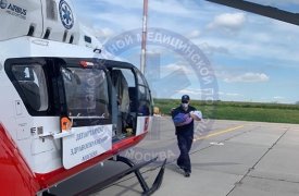 Грудничка из Тулы доставили в больницу Москвы на вертолете