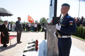 В Кимовском районе прошло торжественное перезахоронение останков красноармейцев