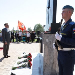 В Кимовском районе прошло торжественное перезахоронение останков красноармейцев