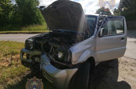 В Суворове Suzuki врезался в столб: годовалая пассажирка автомобиля в больнице