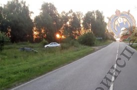 В Богородицком районе перевернулся ВАЗ: один человек госпитализирован
