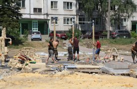 Новый сквер обустраивают в Туле на пересечении улиц Кирова и Епифанской