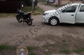 В Воловском районе бесправный 15-летний мотоциклист столкнулся с иномаркой