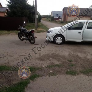 В Воловском районе бесправный 15-летний мотоциклист столкнулся с иномаркой