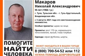 Пропавшего 55-летнего мужчину из Гуся-Хрустального ищут в Туле
