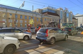 Пробки на центральных улицах Тулы продлятся до середины октября