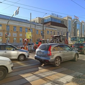 Пробки на центральных улицах Тулы продлятся до середины октября