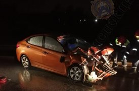 В Туле на улице Хворостухина Hyundai въехал в автопоезд: водитель легковушки погиб