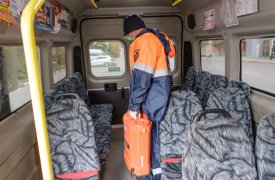 Ежедневную дезинфекцию общественного транспорта усилили в Туле