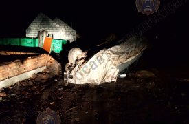В Кимовском районе пьяный водитель на Great Wall врезался в угол недостроя и опрокинулся