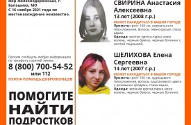 В Тульской области ищут двух пропавших девочек-подростков