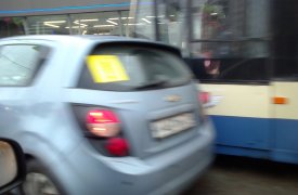 ДТП в  Туле на улице Советской: «Шевроле» подрезал троллейбус