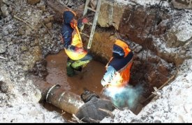 В Туле на улице Хворостухина произошла коммунальная авария