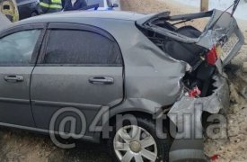 В Щекинском районе на М-2 столкнулись Chevrolet и ГАЗель: пострадала 22-летняя девушка