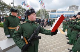 20 новобранцев научной роты из Тульской области приняли присягу в Анапе