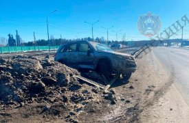 В Заокском районе Тульской области на трассе М-2 перевернулся Suzuki: пострадала женщина