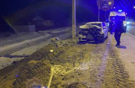 В Чернском районе Тульской области Skoda врезалась в столб: пострадал мужчина