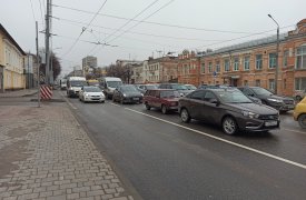 Утром 12 апреля тульское Заречье встало в пробках