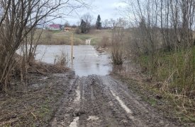 В Одоевском районе подтопило мост