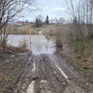 В Одоевском районе подтопило мост