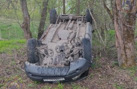 В перевернувшейся в Тульской области иномарке оказался трехлетний малыш
