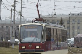 На проспекте Ленина в Туле вновь сошел с рельсов трамвай