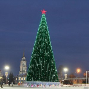 В Туле новогоднюю елку на площади Ленина начнут разбирать 20 января