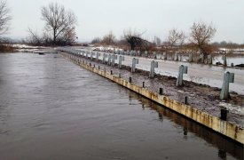 Под Тулой вода почти подтопила мост у деревни Берники